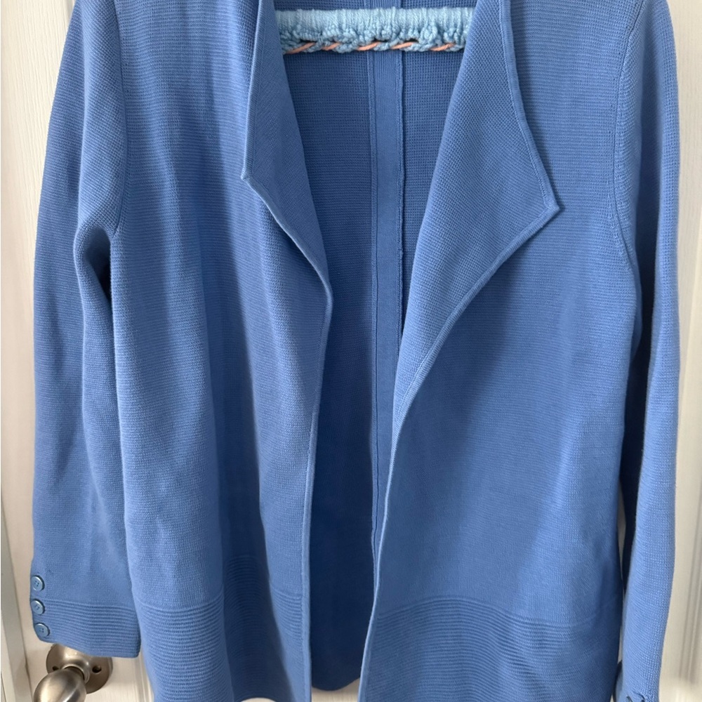 Talbots Women's Sky Blue Open cardigan